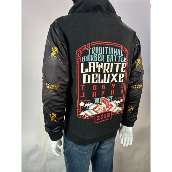 Layrite Deluxe Traditional Barber Battle Hoodie 2019 Tokyo Japan Black Cotton/Po - Picture 11 of 16